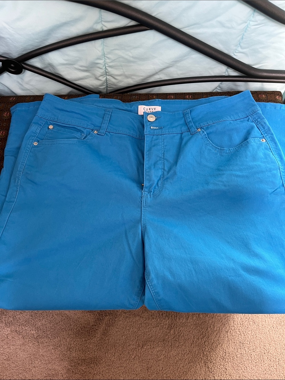 Women's Bright Blue Capris